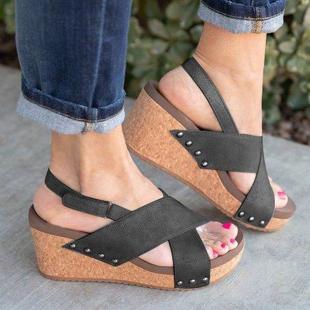 Vintage Wedge Sandal Shoes