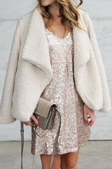 Winter Solid Colour Plush Jacket